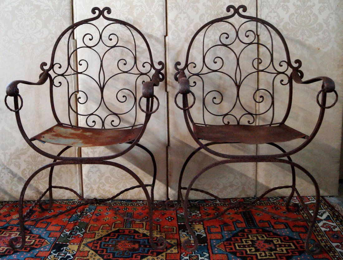 PR. TURN OF CENTURY WROUGHT IRON GOTHIC SAVANAROLA (1 of 3)