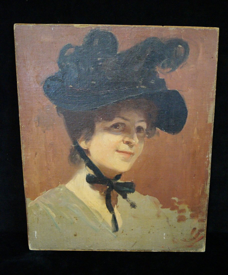 UNFRAMED O/B SELF PORTRAIT MARY LOUISE FAIRCHILD (1 of 5)