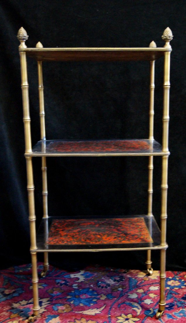 19TH C. BRONZE & BOULLE 3 TIER ETAGERE (1 of 6)