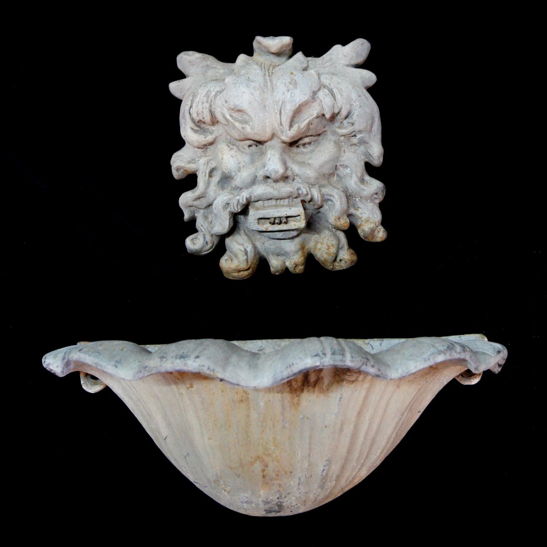 2 PC. LEAD WALL SHELL FORM FOUNTAINW/ NORTH WIND FACE (1 of 2)