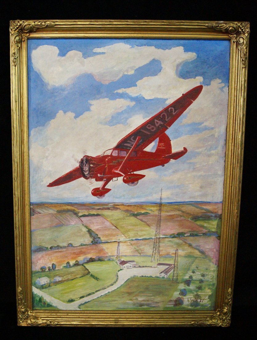 FRAMED O/B "AIRPLANE" SGN. H. SMITH '77 (1 of 4)