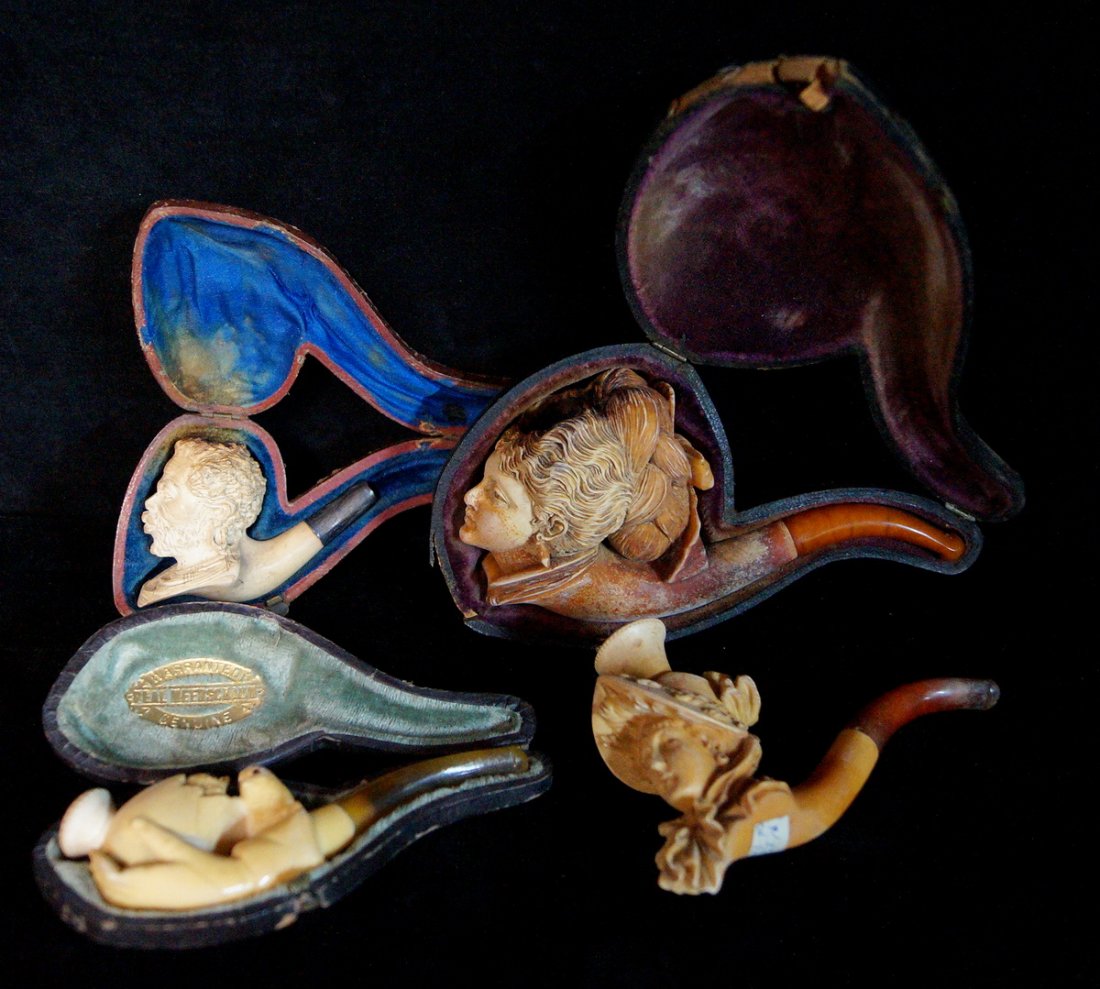 LOT 5 MEERSCHAUM FIGURAL PIPES INC. CHICKS (LONGEST) (1 of 6)