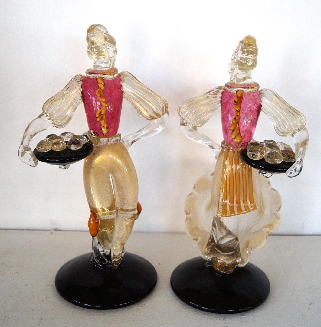 PR. MURANO GLASS FIGURES 13"H (1 of 6)