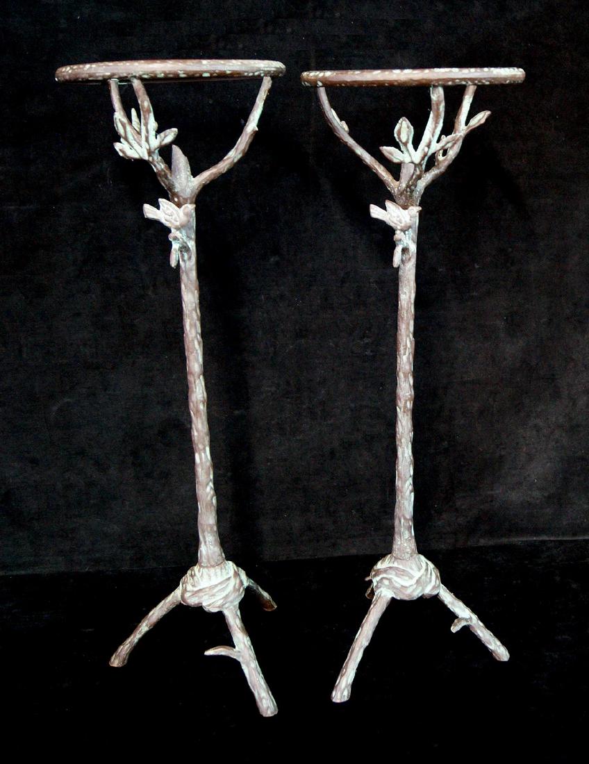 PR. BRONZE GIACOMETTI STYLE PLANT STANDS (1 of 2)