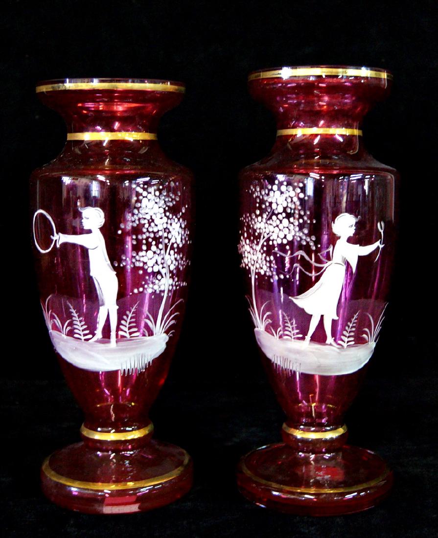 PR. CRANBERRY MARY GREGORY VASES (1 of 5)