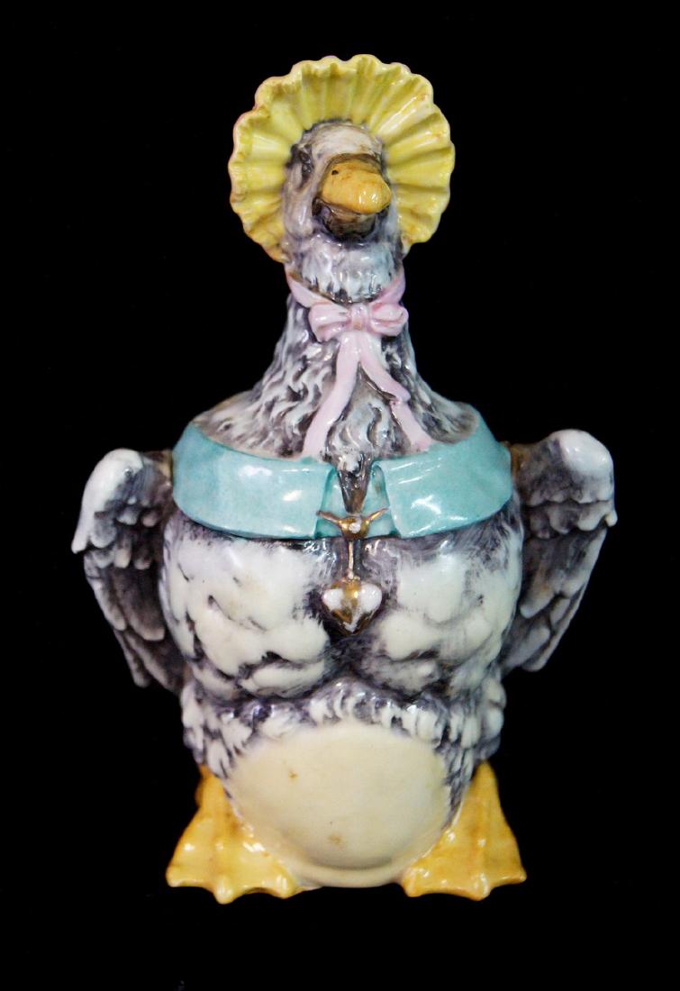 CERAMIC "MOTHER GOOSE " TOBACCO: CERAMIC "MOTHER GOOSE " TOBACCO JAR 9.5"H