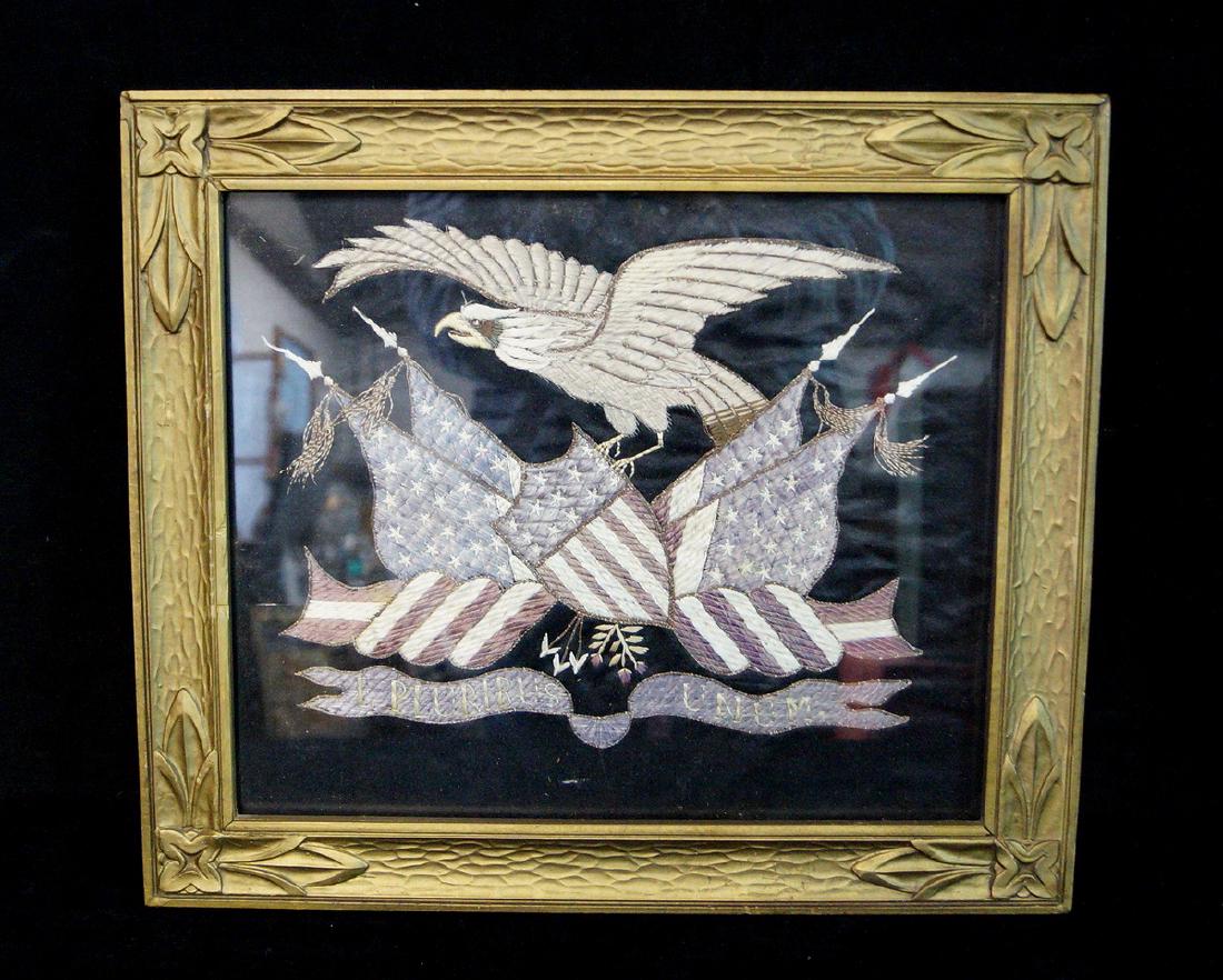 FRAMED EAGLE STUMPWORK (1 of 3)