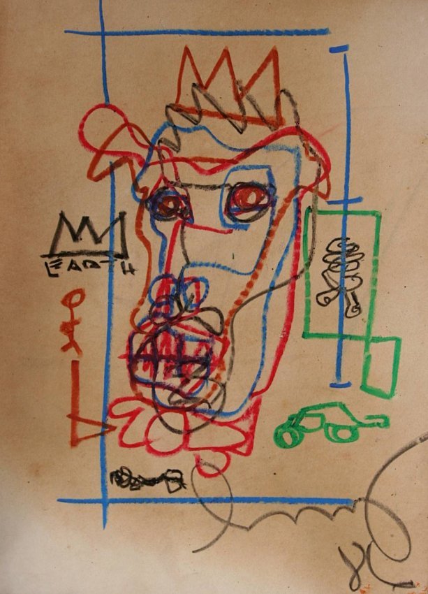 Jean-Michel Basquiat - Drawing on paper 1986 (1 of 1)