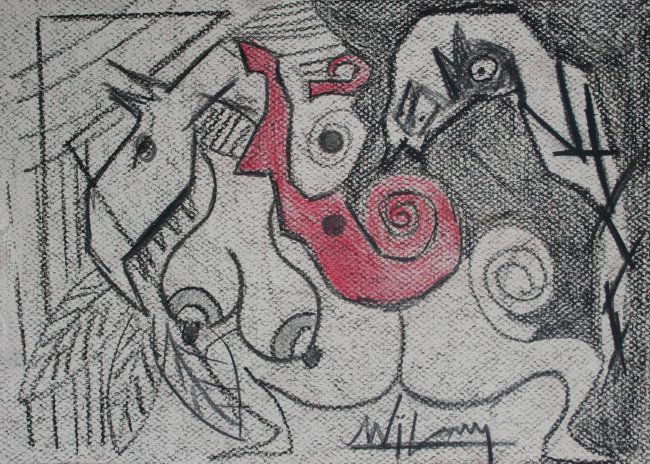 Wilfredo Lam -  drawing on paper (1 of 1)
