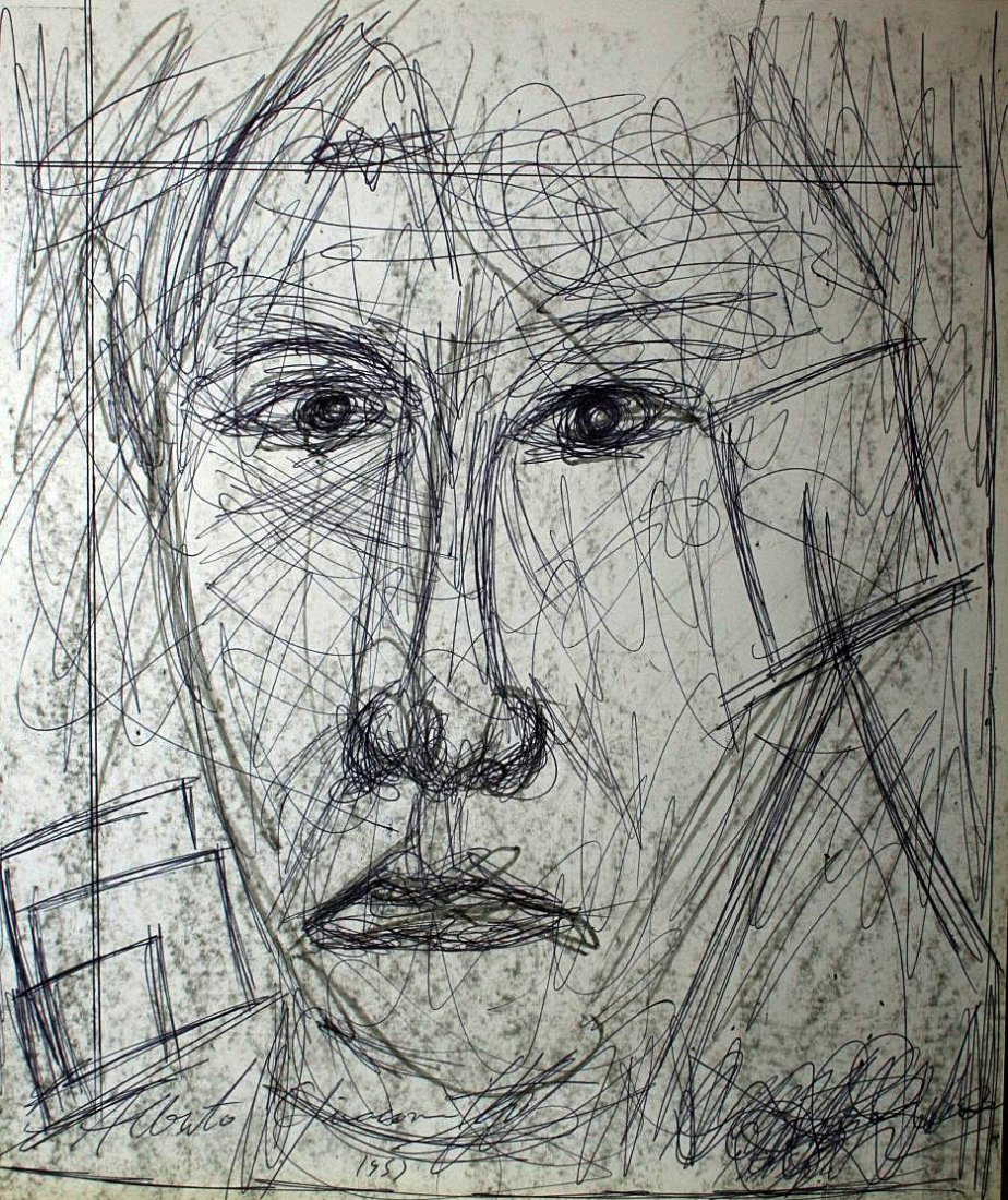 Alberto Giacometti drawing on paper Alberto Giacometti drawing on paper