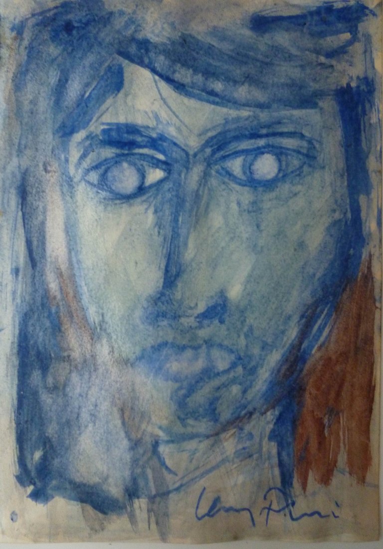 leonor Fini - 21 x 15: Watercolor on paper. 21 x 15cm (área draw - centimeters). Acquired from the artist by the owner.