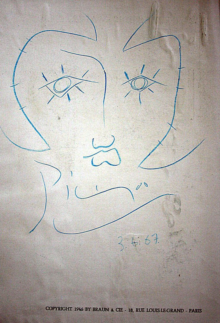 Picasso - rare book autographed whit draw (1 of 5)