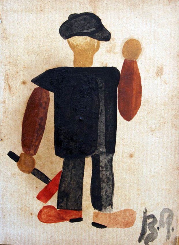 Vladimir Lebedev - Watercolor on paper: Watercolor on paper. Signed. Early of XX century.Dimensions: 16 x 12cm (área draw - centimeters)