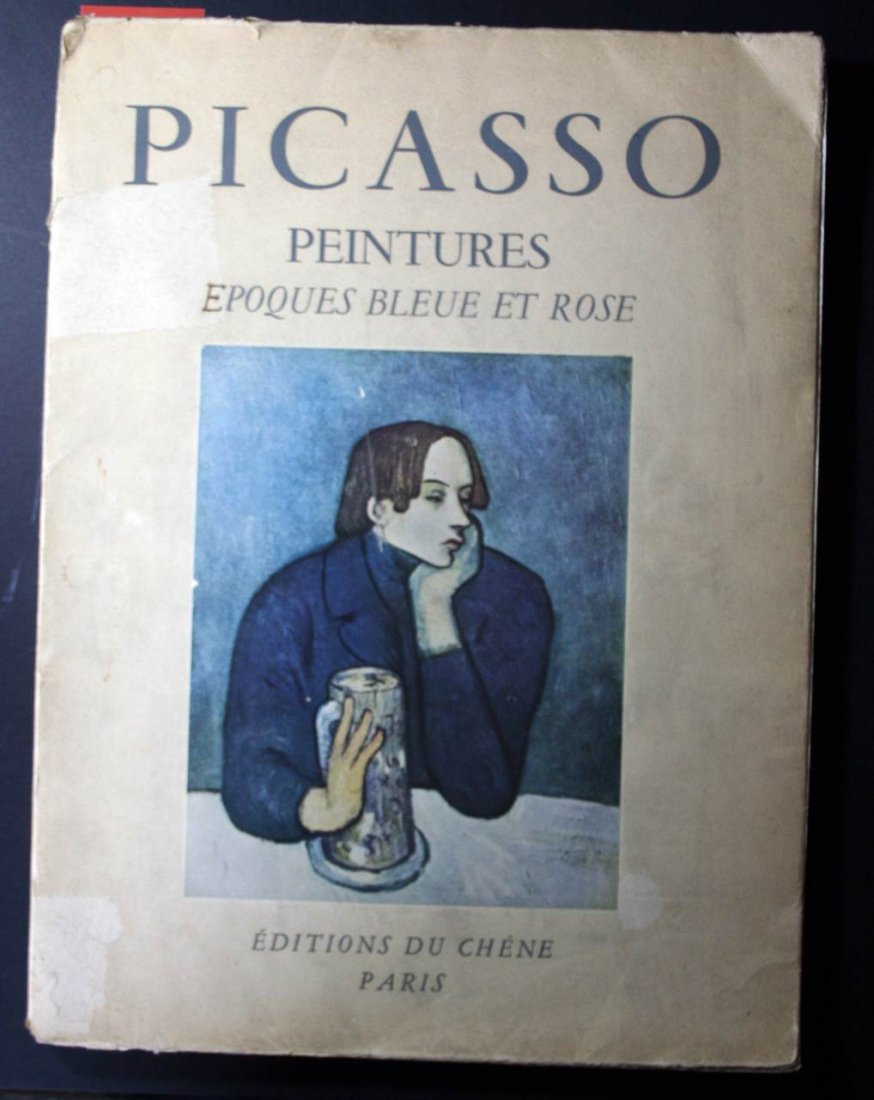 Picasso-Peintures epoques bleue et rose-Èditions Du Chê: A rare edition about the Picasso's work of blue and rose period.Peintures Epoques bleue et rose - Èditions Du Chène - Paris/ 1955. Autographed by the painter. Rare Art Book. For colectors.Numbered e