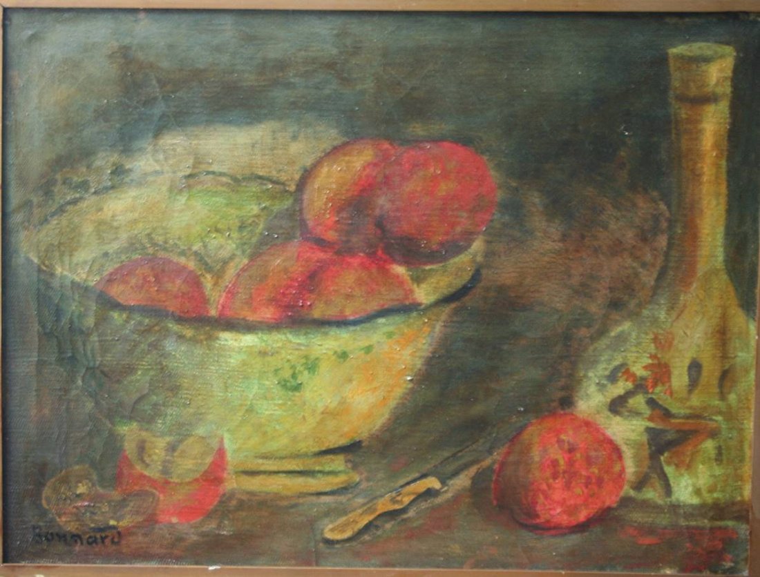 Pierre Bonnard- oil on canvas - 47 x 36cm-oil on canvas: Pierre Bonnard was a French artist known for his Post-Impressionist portraits whose work is recognizable for its saturated, vibrant hues and strikingly contrasting palettes. Working in still lifes, la