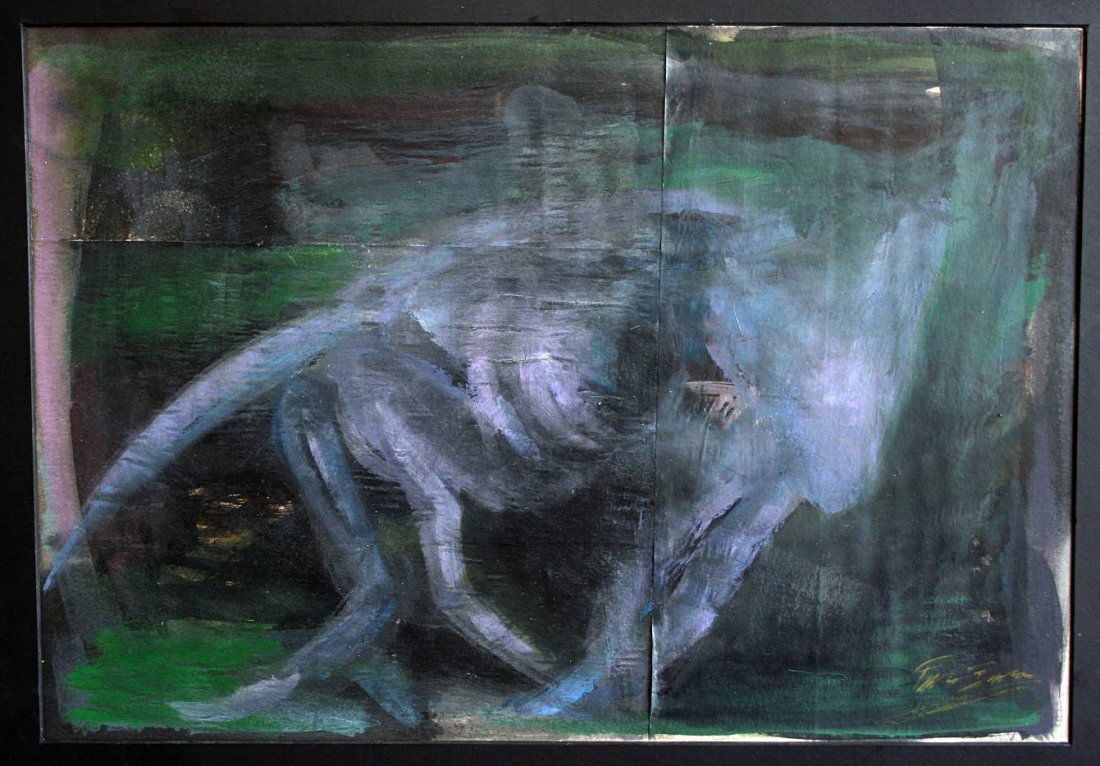 Francis Bacon - Study of a dog-oil on paper on cardboar (1 of 2)