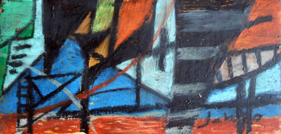 Marcel Janco - oil on wood - (1 of 1)