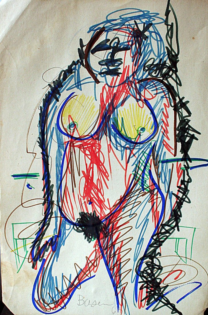 Dan Basen - Original drawing - 1963: Designer & Manufacturer: Dan Basen (1939-1970)Markings: signed; 1963 Country of Origin & Materials: American; paper Additional Information & Circa: Provenance: consignor was a particular colector and