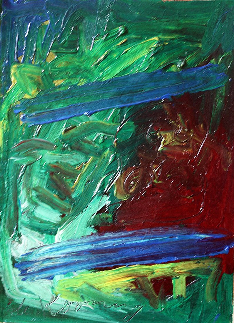 Willem De Kooning - oil on canvas on cardboard (1 of 2)