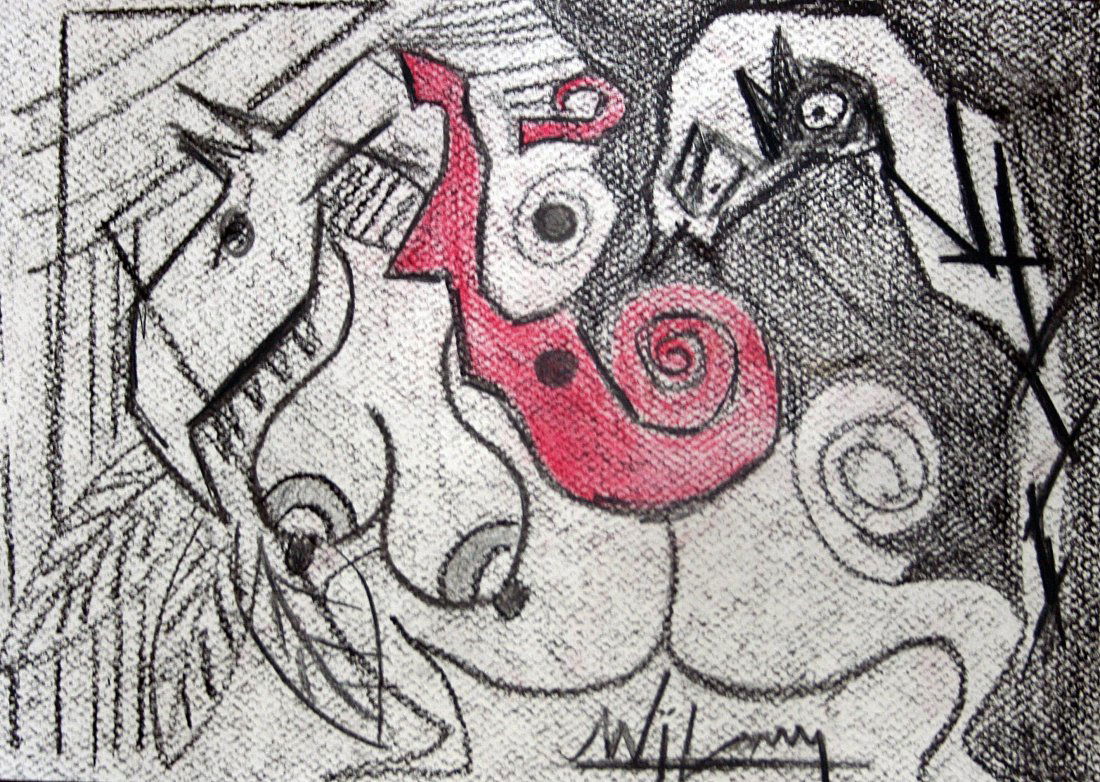 Wifredo Lam -  drawing on paper (1 of 1)