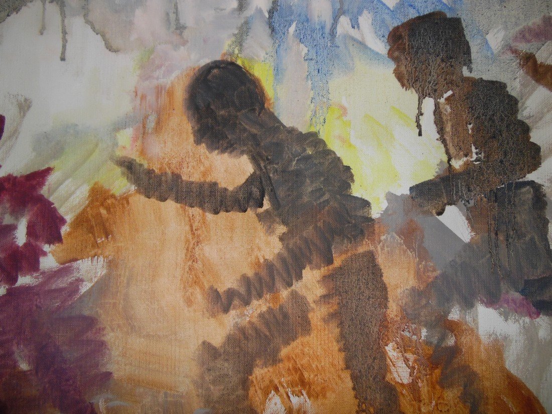 MODERN OIL PAINTING LOUISE ODES 1950 TO 1969: Louise Odes Neaderland (Brooklyn New York born 1932) is represented in special collections of MOMA, The Metropolitan Museum of Art, Getty Center, Brooklyn Museum of Art, Sackner Archive, and Jaffee Ce