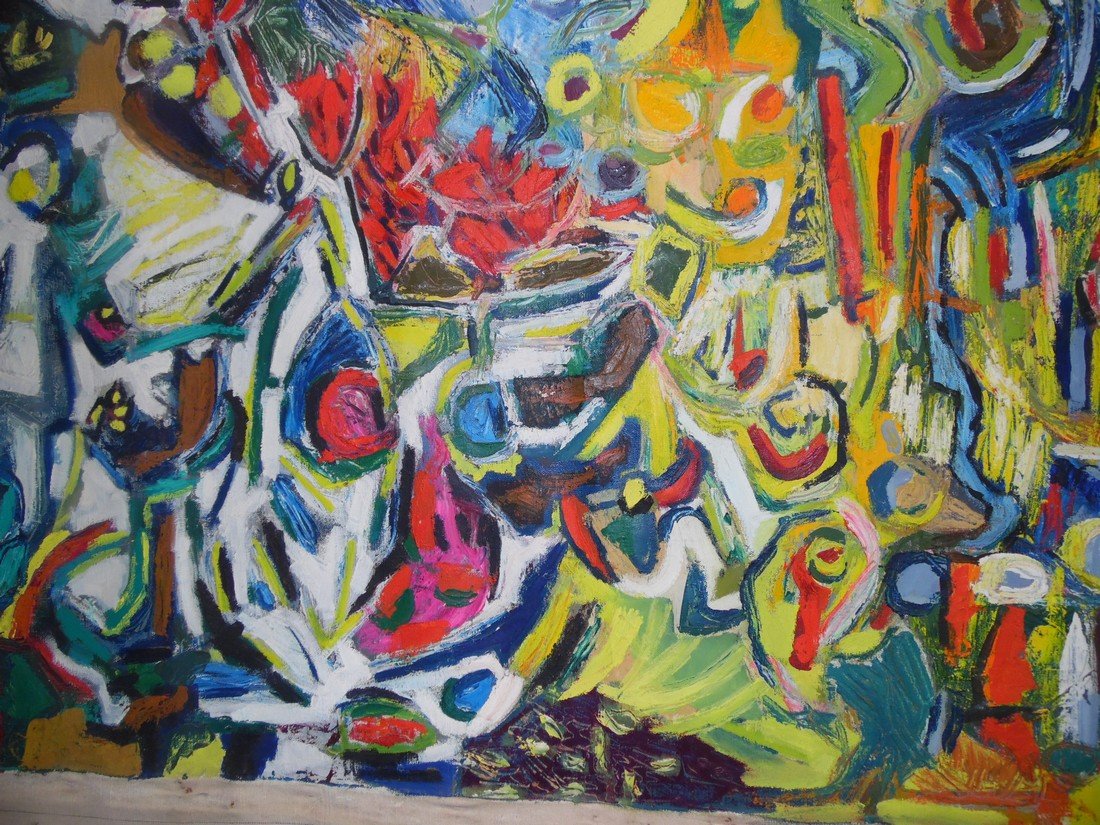 MODERN OIL PAINTING LOUISE ODES 1950 TO 1969: Louise Odes Neaderland (Brooklyn New York born 1932) is represented in special collections of MOMA, The Metropolitan Museum of Art, Getty Center, Brooklyn Museum of Art, Sackner Archive, and Jaffee Ce