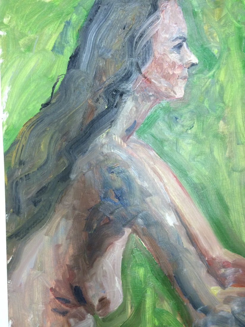 MODERN PORTRAIT OIL PAINTING RALPH NEADERLAND: MODERN PORTRAIT OIL PAINTING ON PAPER MEASURES 23 BY 35 ARTIST RALPH NEADERLAND IT IS NOT FRAMED AND IN GOOD CONDITION WE OFFER IN HOUSE SHIPPING