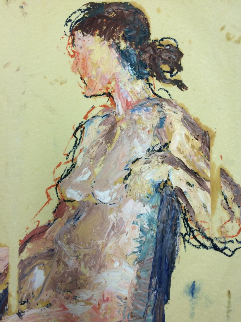 MODERN PORTRAIT OIL PAINTING RALPH NEADERLAND: MODERN PORTRAIT OIL PAINTING ON PAPER MEASURES 23 BY 36 ARTIST RALPH NEADERLAND IT IS NOT FRAMED AND IN GOOD CONDITION WE OFFER IN HOUSE SHIPPING
