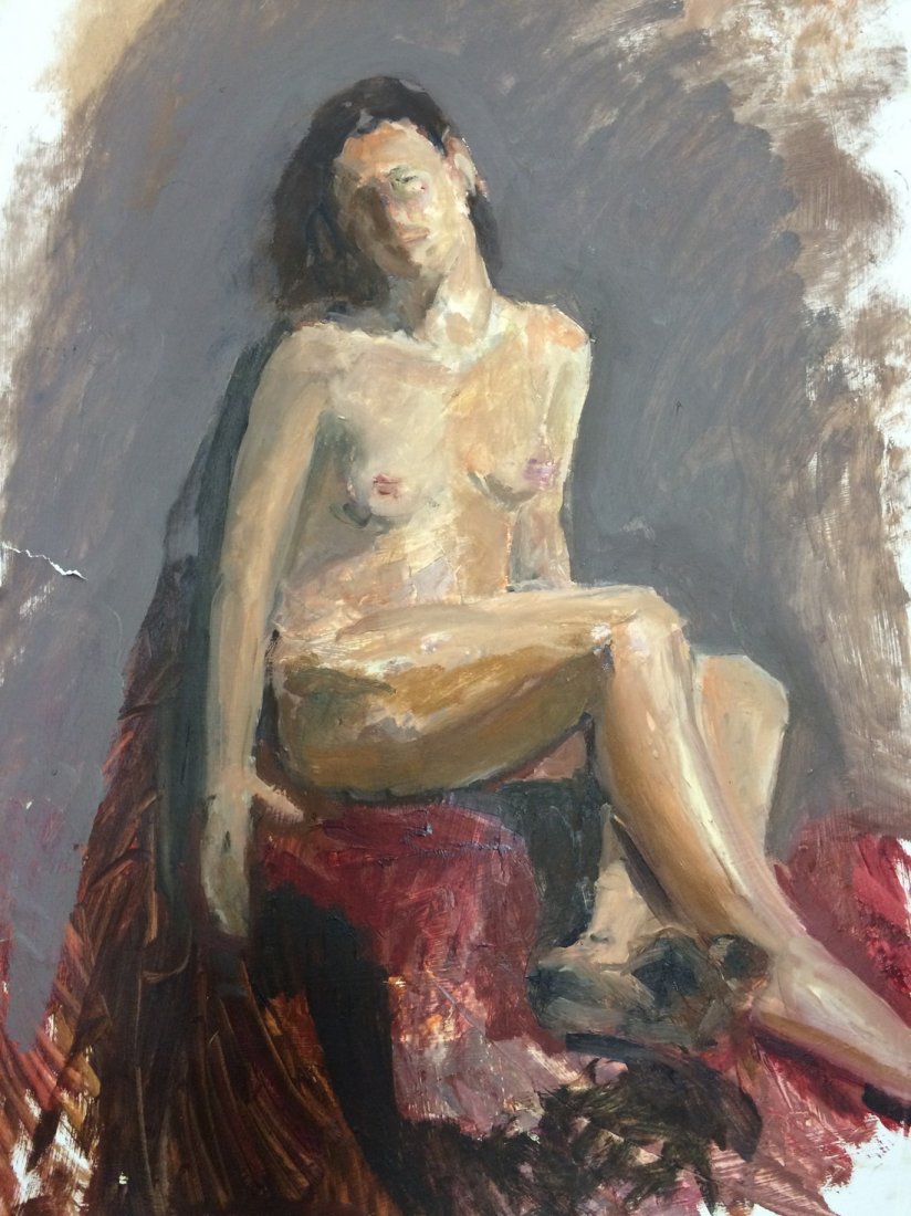 MODERN PORTRAIT OIL PAINTING RALPH NEADERLAND: MODERN PORTRAIT OIL PAINTING ON PAPER MEASURES 22 BY 34 ARTIST RALPH NEADERLAND IT IS NOT FRAMED AND IN GOOD CONDITION WE OFFER IN HOUSE SHIPPING