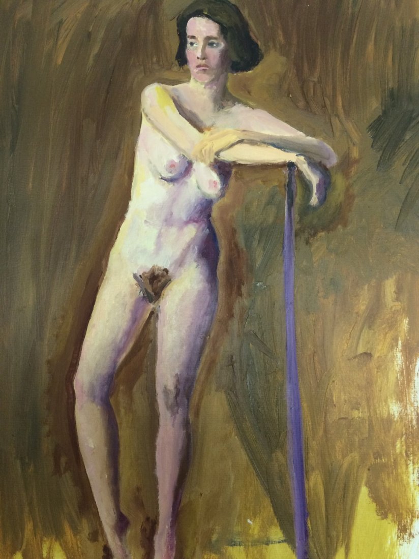 MODERN PORTRAIT OIL PAINTING RALPH NEADERLAND: MODERN PORTRAIT OIL PAINTING ON PAPER MEASURES 16 BY 21 ARTIST RALPH NEADERLAND IT IS NOT FRAMED AND IN GOOD CONDITION WE OFFER IN HOUSE SHIPPING