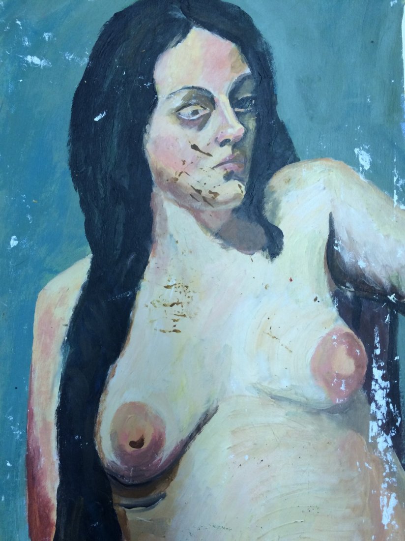 MODERN PORTRAIT OIL PAINTING RALPH NEADERLAND: MODERN PORTRAIT OIL PAINTING ON PAPER MEASURES 19 BY 29 ARTIST RALPH NEADERLAND IT IS NOT FRAMED AND IN GOOD CONDITION WE OFFER IN HOUSE SHIPPING