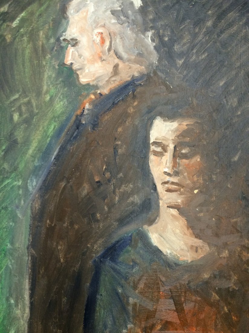 MODERN PORTRAIT OIL PAINTING RALPH NEADERLAND: MODERN PORTRAIT OIL PAINTING ON PAPER MEASURES 25 BY 35 ARTIST RALPH NEADERLAND IT IS NOT FRAMED AND IN GOOD CONDITION WE OFFER IN HOUSE SHIPPING