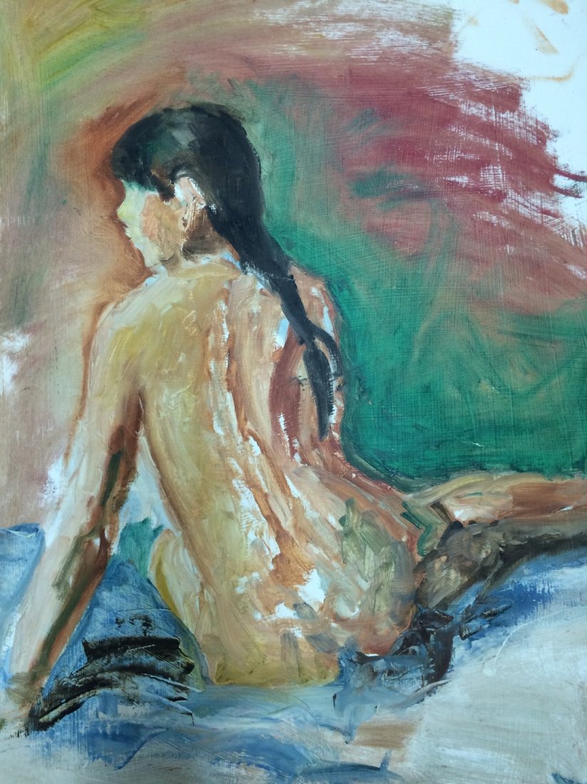 MODERN PORTRAIT OIL PAINTING RALPH NEADERLAND: MODERN PORTRAIT OIL PAINTING ON PAPER MEASURES 24 BY 36 ARTIST RALPH NEADERLAND IT IS NOT FRAMED AND IN GOOD CONDITION WE OFFER IN HOUSE SHIPPING