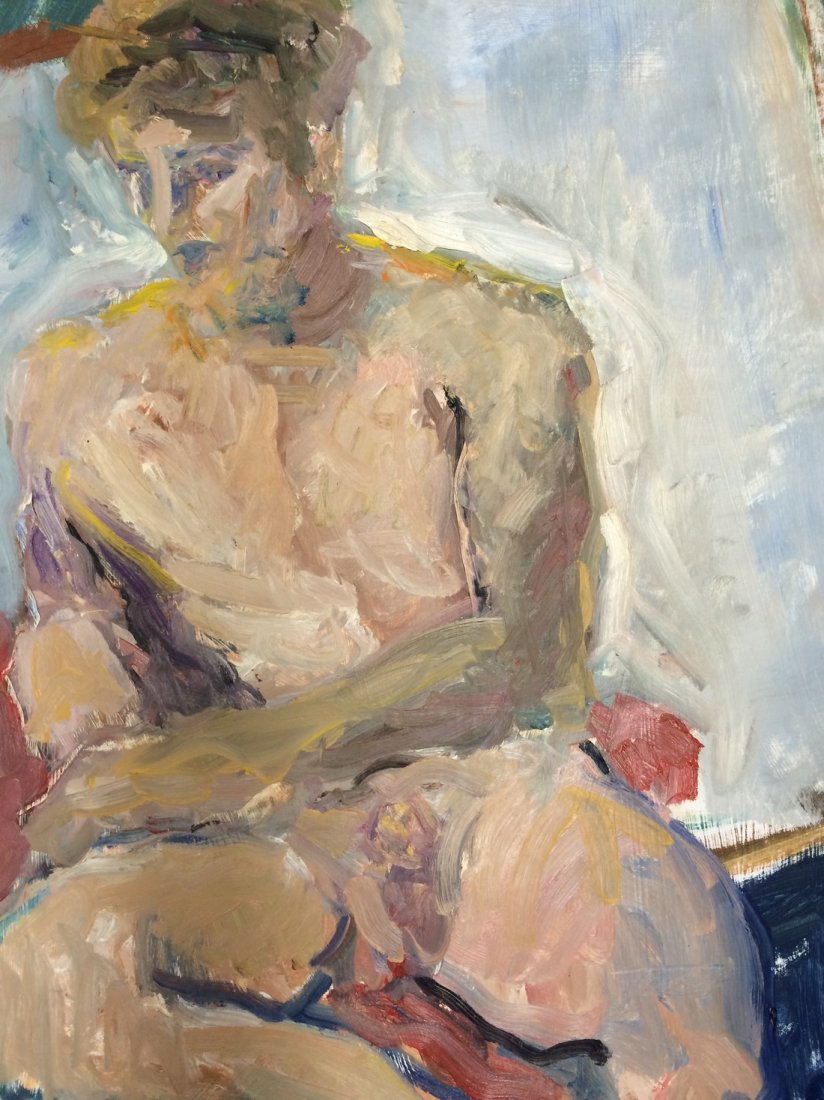 MODERN PORTRAIT OIL PAINTING RALPH NEADERLAND: MODERN PORTRAIT OIL PAINTING ON PAPER MEASURES 25 BY 39 ARTIST RALPH NEADERLAND IT IS NOT FRAMED AND IN GOOD CONDITION WE OFFER IN HOUSE SHIPPING