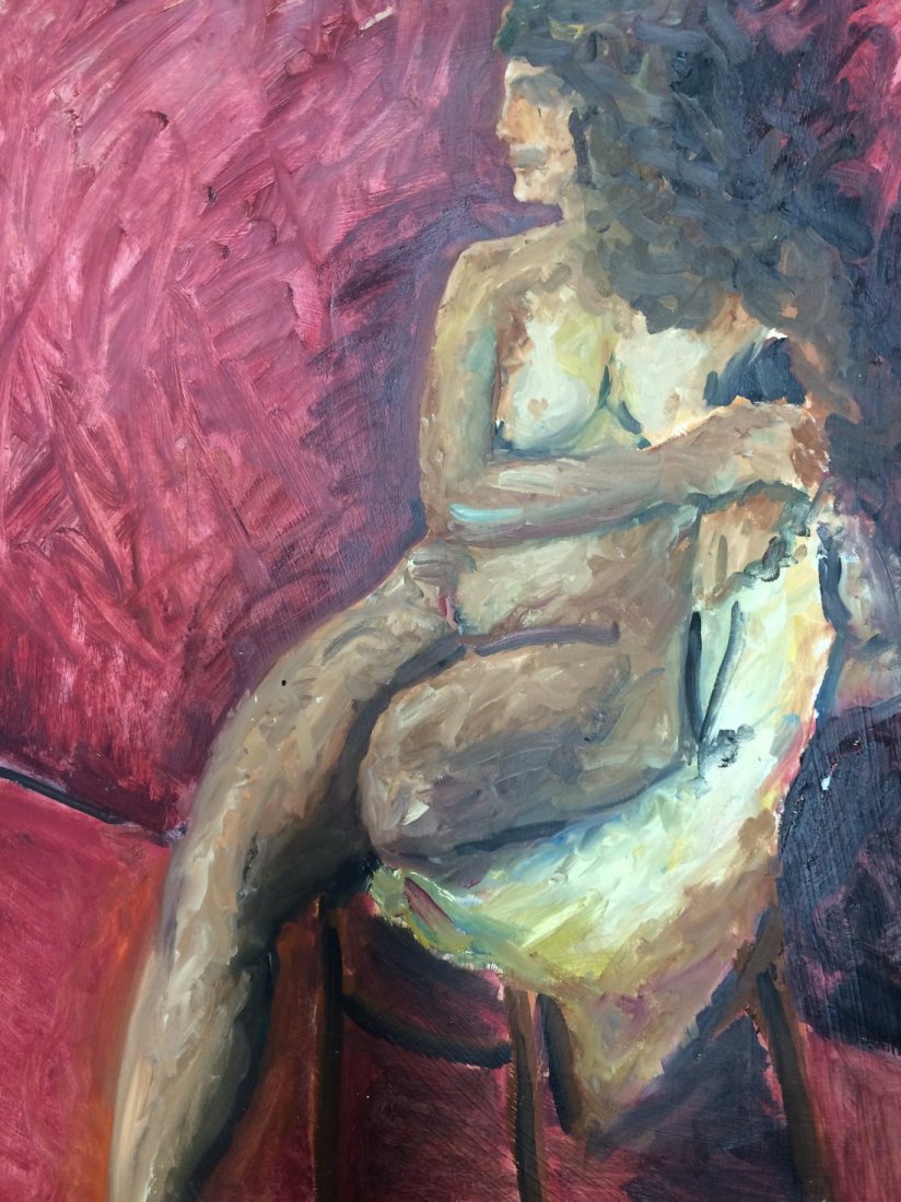MODERN PORTRAIT OIL PAINTING RALPH NEADERLAND: MODERN PORTRAIT OIL PAINTING ON PAPER MEASURES 25 BY 39 ARTIST RALPH NEADERLAND IT IS NOT FRAMED AND IN GOOD CONDITION WE OFFER IN HOUSE SHIPPING