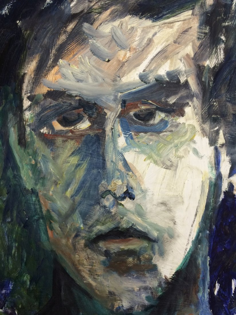 MODERN PORTRAIT OIL PAINTING RALPH NEADERLAND: MODERN PORTRAIT OIL PAINTING ON PAPER MEASURES 17 BY 22 ARTIST RALPH NEADERLAND IT IS NOT FRAMED AND IN GOOD CONDITION WE OFFER IN HOUSE SHIPPING