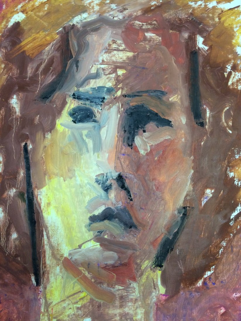 MODERN PORTRAIT OIL PAINTING RALPH NEADERLAND: MODERN PORTRAIT OIL PAINTING ON PAPER MEASURES 18 BY 24 ARTIST RALPH NEADERLAND IT IS NOT FRAMED AND IN GOOD CONDITION WE OFFER IN HOUSE SHIPPING