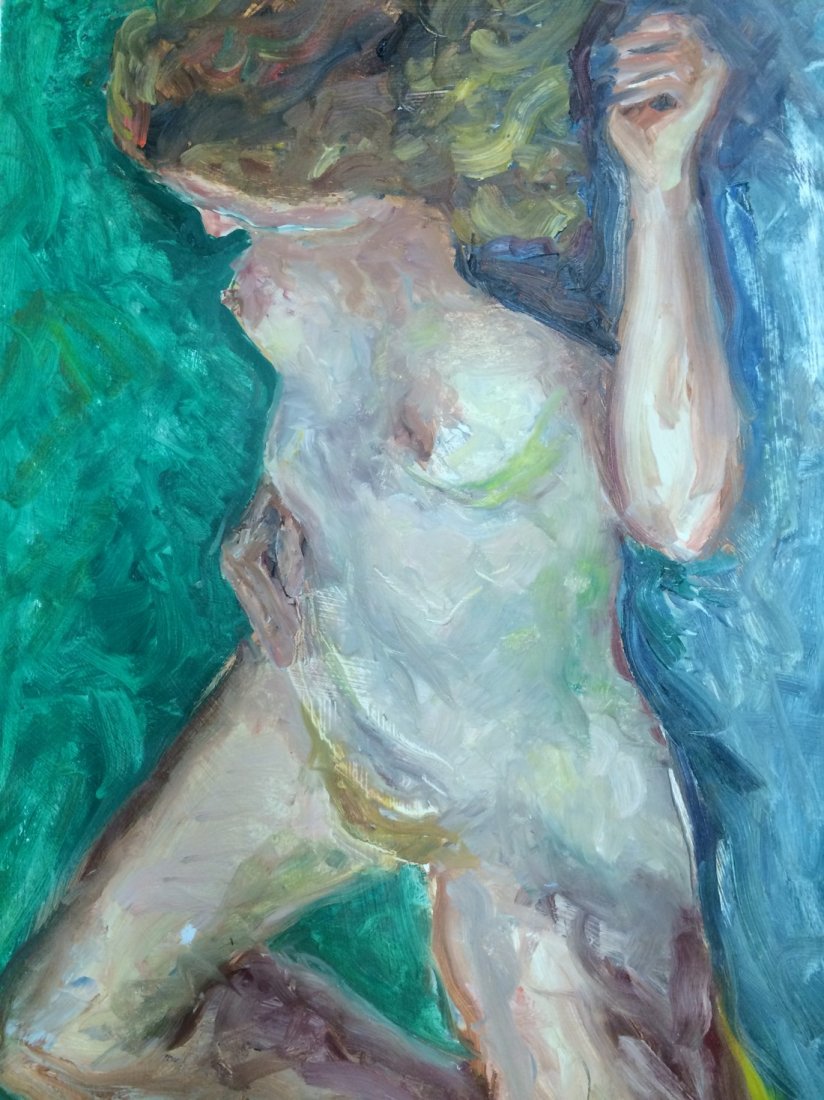 MODERN PORTRAIT OIL PAINTING RALPH NEADERLAND: MODERN PORTRAIT OIL PAINTING ON PAPER MEASURES 25 BY 38 ARTIST RALPH NEADERLAND IT IS NOT FRAMED AND IN GOOD CONDITION WE OFFER IN HOUSE SHIPPING
