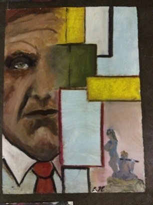 MODERN PORTRAIT OIL PAINTING RALPH NEADERLAND: MODERN PORTRAIT OIL PAINTING ON PAPER MEASURES 23 BY 31 ARTIST SIGNED RALPH NEADERLAND IT IS NOT FRAMED AND IN GOOD CONDITION WE OFFER IN HOUSE SHIPPING