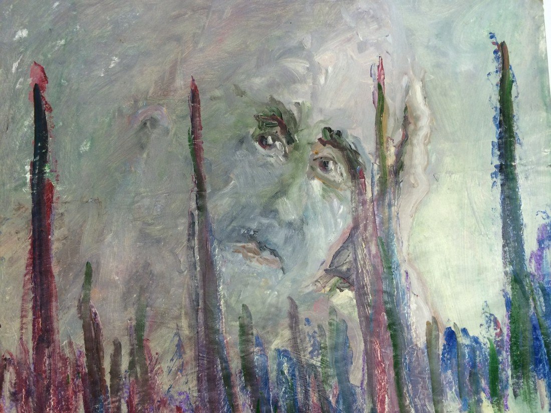 MODERN PORTRAIT OIL PAINTING RALPH NEADERLAND: MODERN PORTRAIT OIL PAINTING ON PAPER MEASURES 37 BY 34 ARTIST RALPH NEADERLAND IT IS NOT FRAMED AND IN GOOD CONDITION WE OFFER IN HOUSE SHIPPING