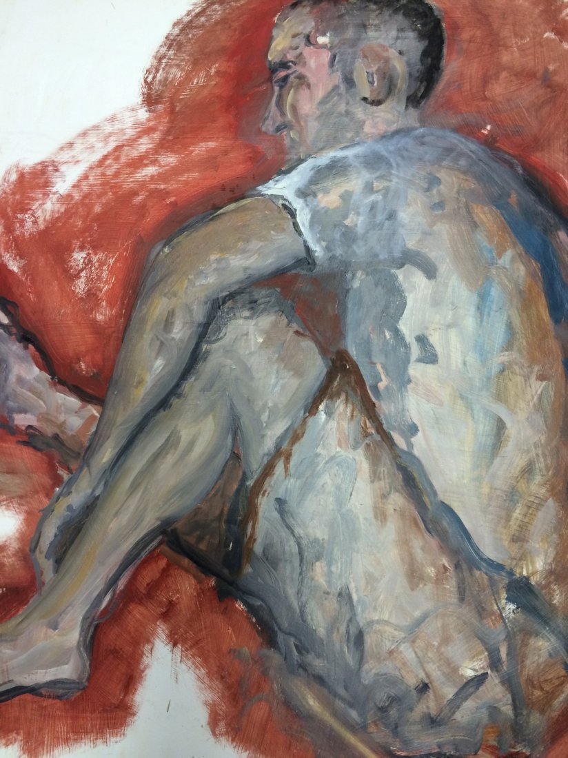 MODERN PORTRAIT OIL PAINTING RALPH NEADERLAND: MODERN PORTRAIT OIL PAINTING ON PAPER MEASURES 33 BY 40 ARTIST RALPH NEADERLAND IT IS NOT FRAMED AND IN GOOD CONDITION WE OFFER IN HOUSE SHIPPING