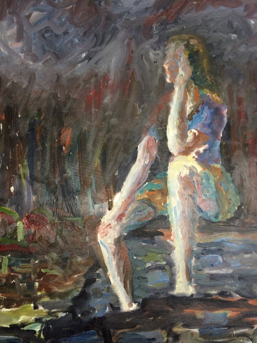 MODERN PORTRAIT OIL PAINTING RALPH NEADERLAND: MODERN PORTRAIT OIL PAINTING ON PAPER MEASURES 23 BY 34 ARTIST RALPH NEADERLAND IT IS NOT FRAMED AND IN GOOD CONDITION WE OFFER IN HOUSE SHIPPING