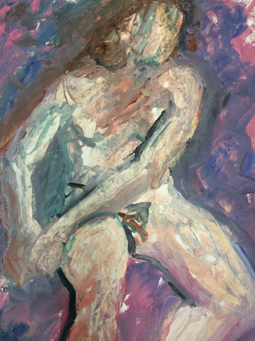 MODERN PORTRAIT OIL PAINTING RALPH NEADERLAND: MODERN PORTRAIT OIL PAINTING ON PAPER MEASURES 25 BY 39 ARTIST RALPH NEADERLAND IT IS NOT FRAMED AND IN GOOD CONDITION WE OFFER IN HOUSE SHIPPING