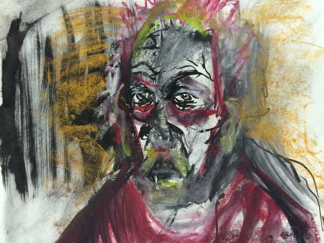 MODERN PORTRAIT OIL PAINTING RALPH NEADERLAND: MODERN PORTRAIT OIL PAINTING ON PAPER MEASURES 28 BY 21 ARTIST RALPH NEADERLAND IT IS NOT FRAMED AND IN GOOD CONDITION WE OFFER IN HOUSE SHIPPING