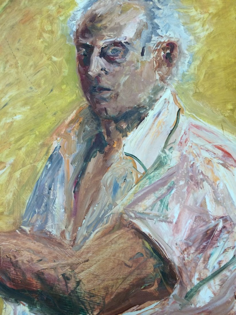 MODERN PORTRAIT OIL PAINTING RALPH NEADERLAND: MODERN PORTRAIT OIL PAINTING ON PAPER. ARTIST RALPH NEADERLAND IT IS NOT FRAMED AND IN GOOD CONDITION WE OFFER IN HOUSE SHIPPING