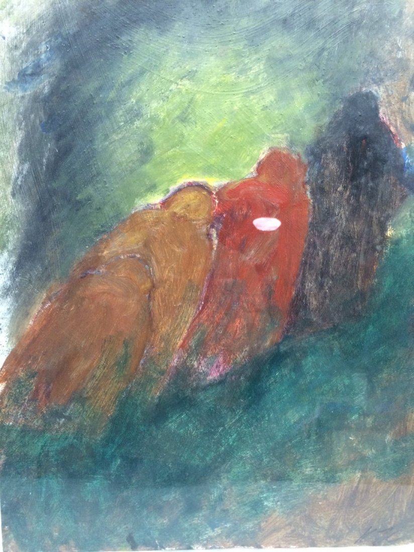 MODERN PORTRAIT OIL PAINTING RALPH NEADERLAND: MODERN PORTRAIT OIL PAINTING ON PAPER. SIGNED ARTIST RALPH NEADERLAND IT IS NOT FRAMED AND IN GOOD CONDITION WE OFFER IN HOUSE SHIPPING