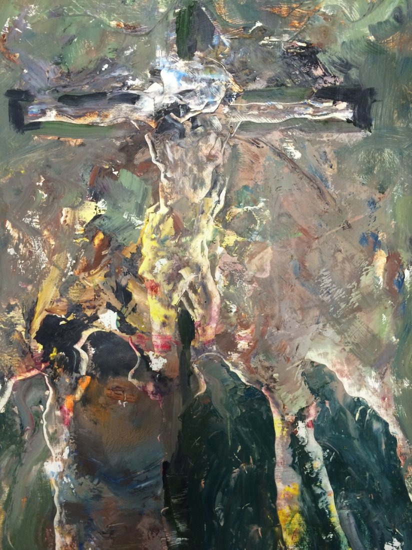 MODERN PORTRAIT OIL PAINTING RALPH NEADERLAND: MODERN PORTRAIT OIL PAINTING ON PAPER. ARTIST RALPH NEADERLAND IT IS NOT FRAMED AND IN GOOD CONDITION WE OFFER IN HOUSE SHIPPING