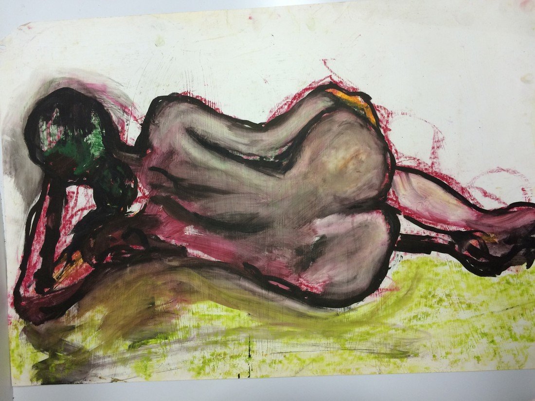 MODERN PORTRAIT OIL PAINTING RALPH NEADERLAND: MODERN PORTRAIT OIL PAINTING ON PAPER. ARTIST RALPH NEADERLAND IT IS NOT FRAMED AND IN GOOD CONDITION WE OFFER IN HOUSE SHIPPING