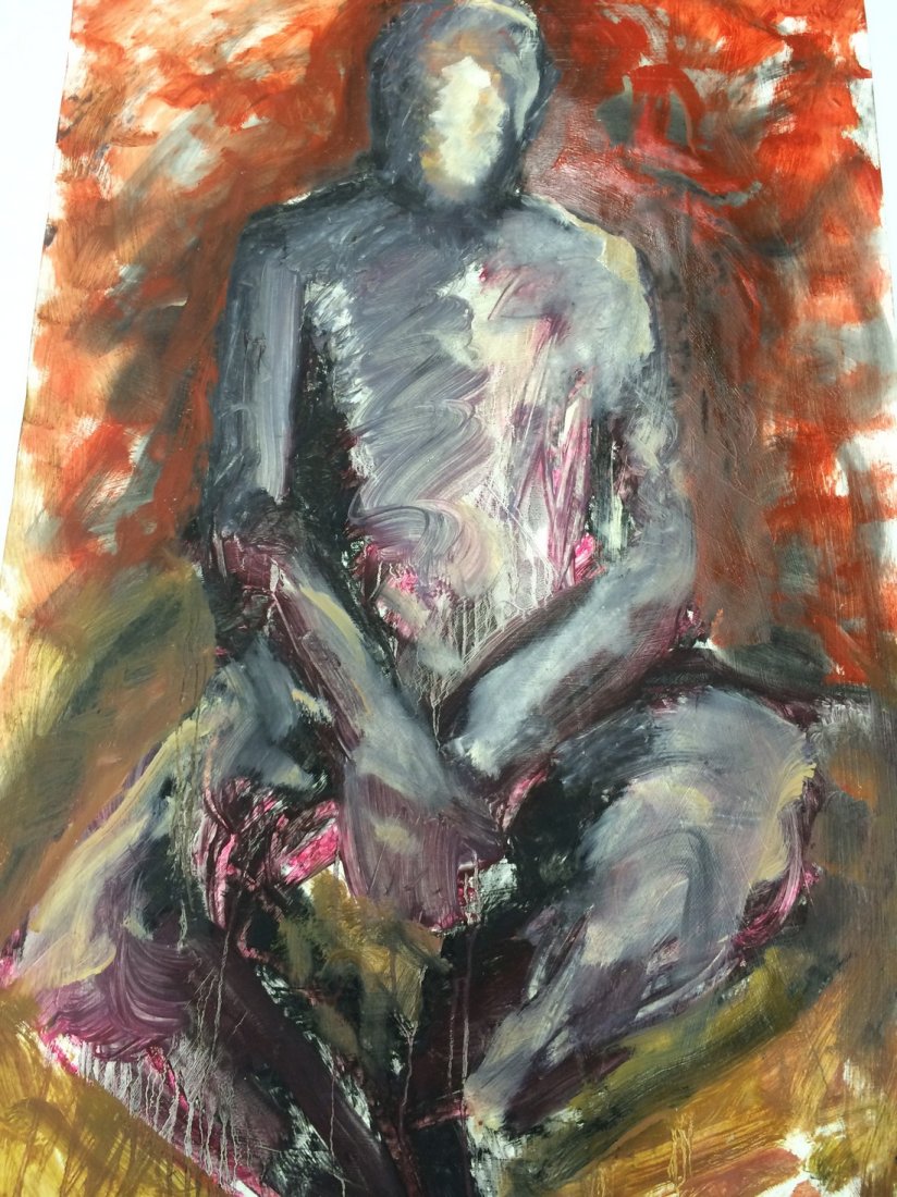 MODERN PORTRAIT OIL PAINTING RALPH NEADERLAND: MODERN PORTRAIT OIL PAINTING ON PAPER. ARTIST RALPH NEADERLAND IT IS NOT FRAMED AND IN GOOD CONDITION WE OFFER IN HOUSE SHIPPING