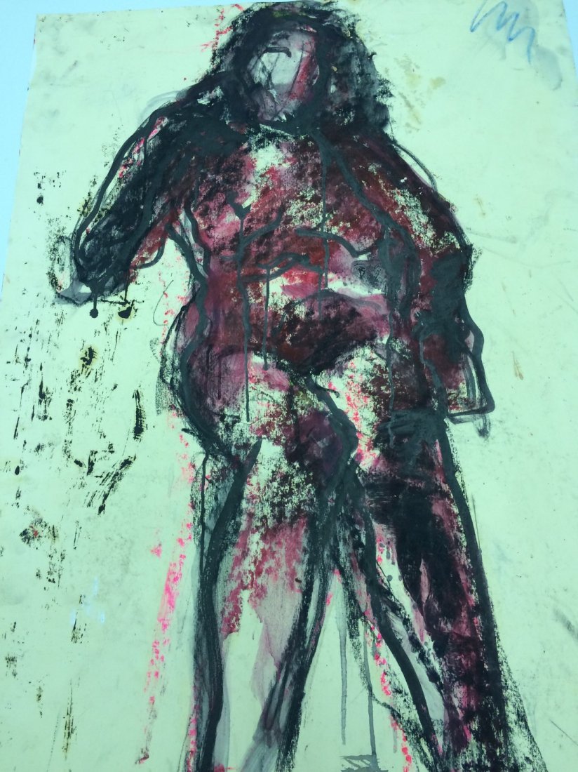 MODERN PORTRAIT OIL PAINTING RALPH NEADERLAND: MODERN PORTRAIT OIL PAINTING ON PAPER. ARTIST RALPH NEADERLAND IT IS NOT FRAMED AND IN GOOD CONDITION WE OFFER IN HOUSE SHIPPING